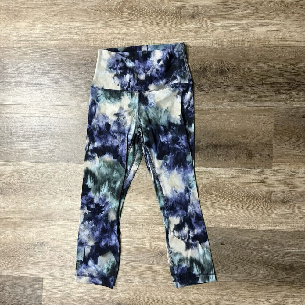 Lululemon Align High-Rise Crop Meteor Wash Print Multi Size 4